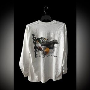 Delta White Long Sleeve Vintage Shirt FOOTBALL It's Not Just A Game."